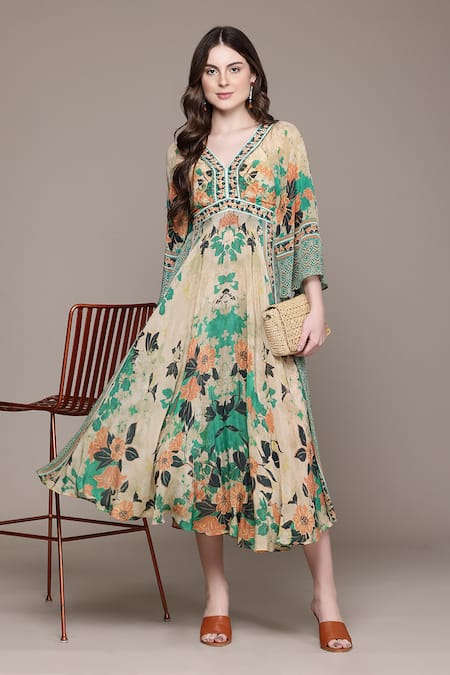 Ritu Kumar Tamannah Fit & Flare Printed Dress 