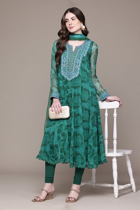 Ritu Kumar Aura Floral Print Anarkali Set 