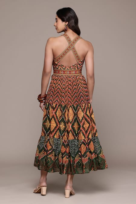 Ritu Kumar Ezraiah Abstract Print Dress 