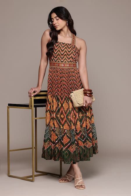 Ritu Kumar Ezraiah Abstract Print Dress 