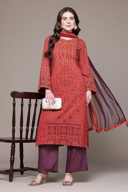 Ritu Kumar Kiran Geometric Print Kurta Set 