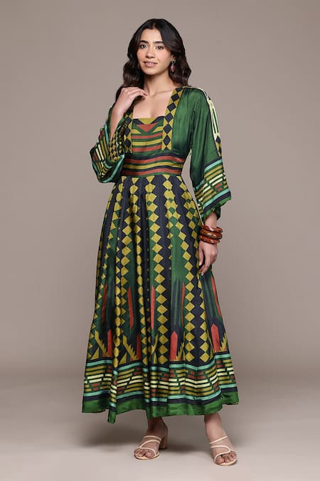 Ritu Kumar Klim Geometric Print Long Dress 