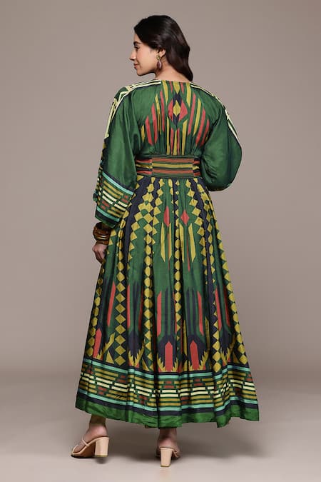 Ritu Kumar Klim Geometric Print Long Dress 