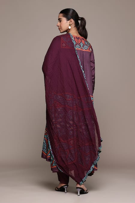 Ritu Kumar Meera Quilting Geometric Print Anarkali Set 