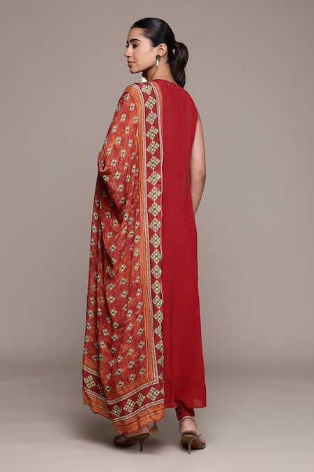 Ritu Kumar Achhara Solid Anarkali Set 