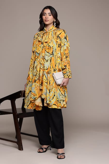 Ritu Kumar Abstract Print Full Sleeve Long Top 