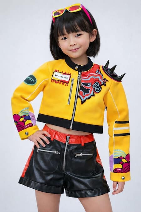 Toplove Kpop Rumi Yellow Jacket & Shorts Set 