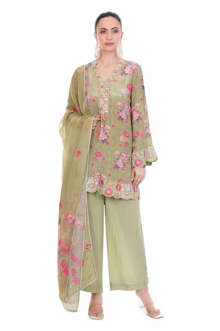 Tanu Malhotra Floral Print Kurta Set 