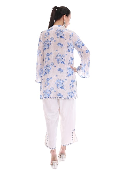 Tanu Malhotra Floral Print Top & Pant Set 
