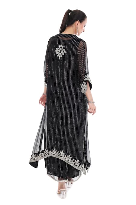 Tanu Malhotra Embroidered Yoke Kaftan Set 