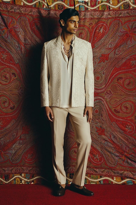 Dolly J Serene Embroidered Bandhgala Jacket Set 