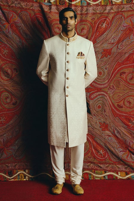 Dolly J Lustre Banarsi Achkan Set 