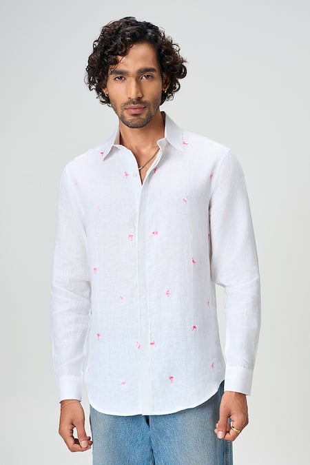 Honey&Me Hand Embroidered Linen Shirt