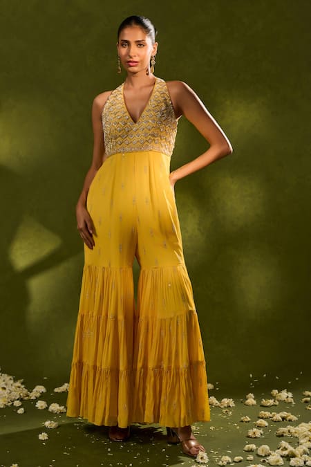 Chamee & Palak Ines Embellished Jumpsuit 