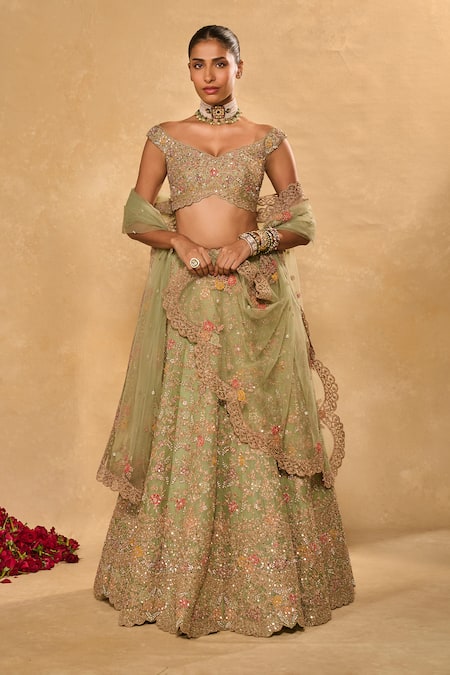 Chamee & Palak Revati Zari Embroidered Lehenga Set 
