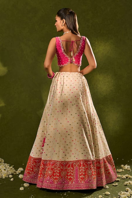 Chamee & Palak Anvi Woven Jamewar Lehenga Set 