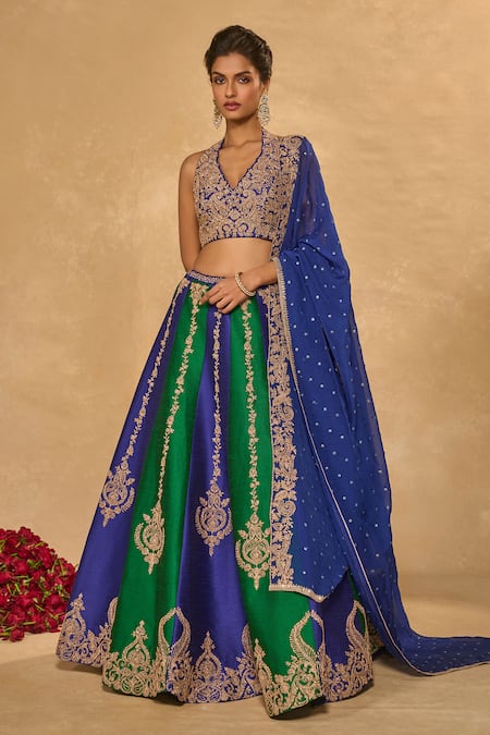 Chamee & Palak Saira Zari Embroidered Lehenga Set 