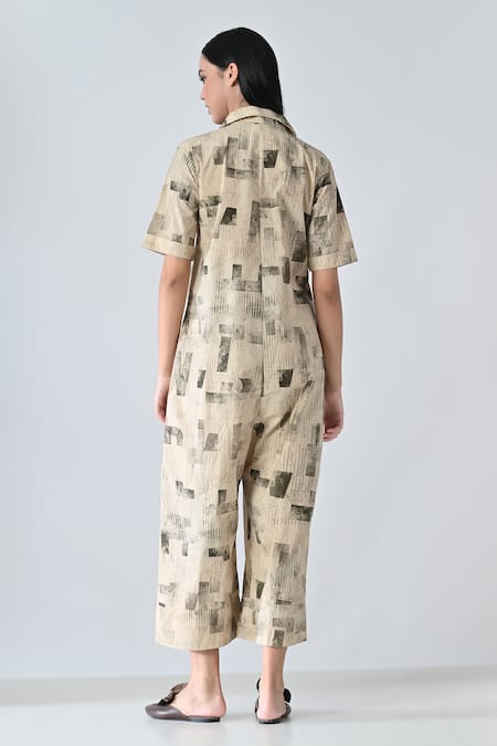 Samant Chauhan Abstract Print Jumpsuit 