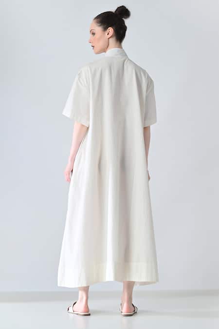 Samant Chauhan Blossom Print Cotton Shirt Dress 