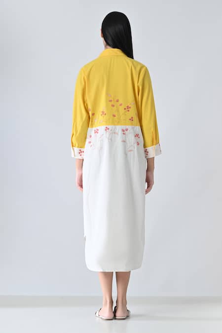 Samant Chauhan Sunlit Bloom High Low Shirt Dress 