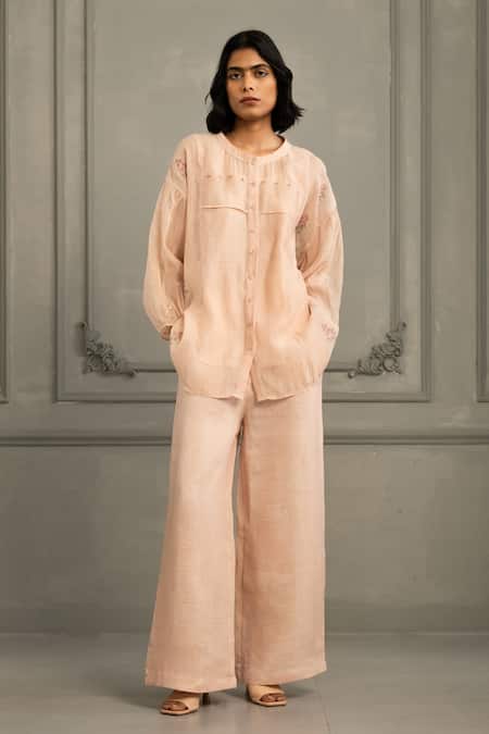 Arcvsh By Pallavi Singh Hand Block Print Shirt With Pant 