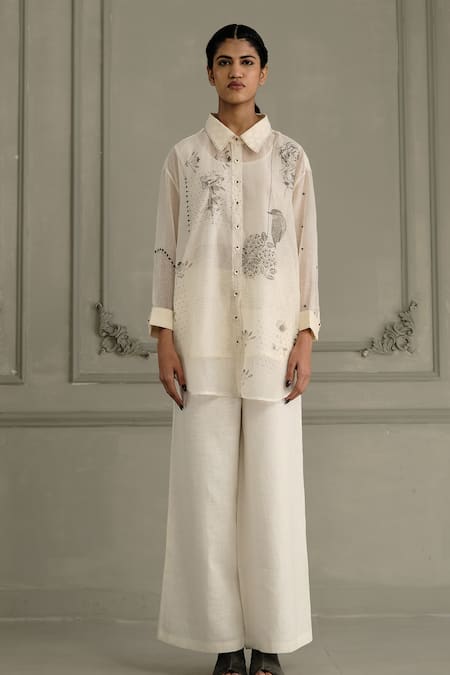 Arcvsh By Pallavi Singh Hand Block Print Shirt With Pant 