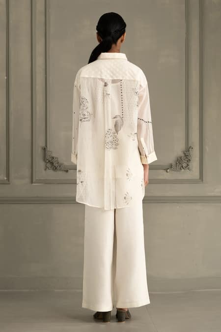 Arcvsh By Pallavi Singh Hand Block Print Shirt With Pant 