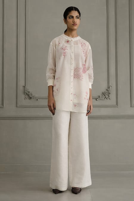 Arcvsh By Pallavi Singh Hand Block Print Shirt & Pant Set 