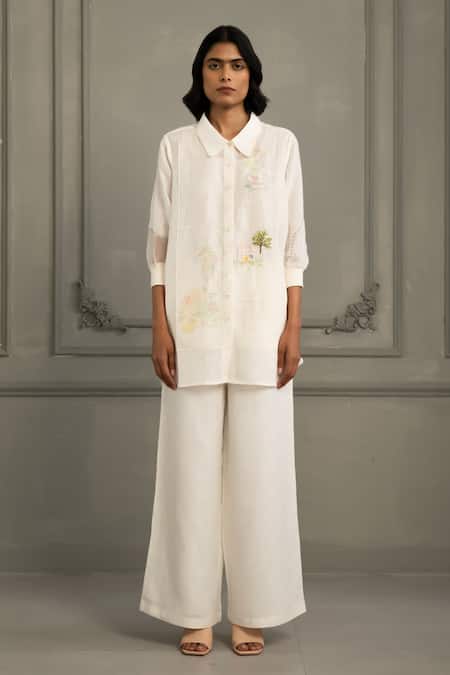 Arcvsh By Pallavi Singh Hand Embroidered Shirt & Pant Set 