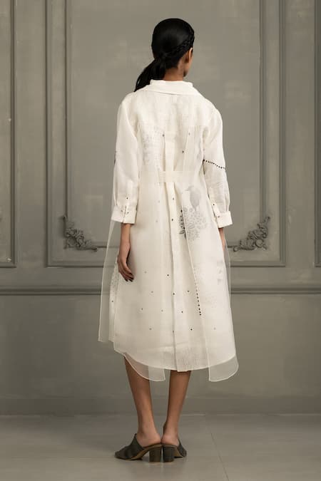 Arcvsh By Pallavi Singh Hand Block Print Linen Dress  