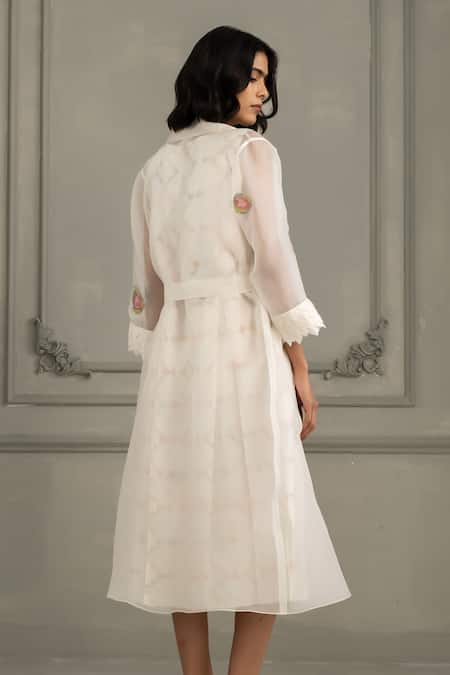 Arcvsh By Pallavi Singh Hand Block Print Dress & Jacket Set 