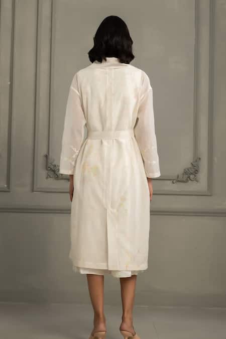 Arcvsh By Pallavi Singh Hand Block Print Jacket & Jumpsuit Set 