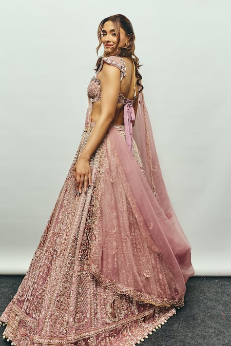 Jigar & Nikita Sai Siam Embroidered Lehenga Set 