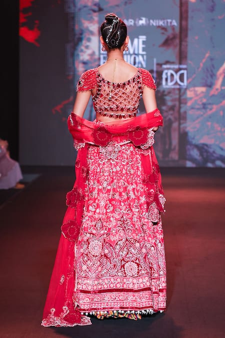 Jigar & Nikita Siam-E-Shaahi Embroidered Bridal Lehenga Set 