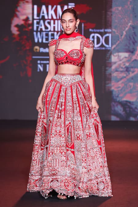Jigar & Nikita Siam-E-Shaahi Embroidered Bridal Lehenga Set 