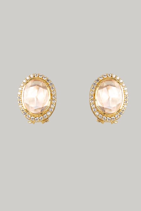 Karisa Designs Oval Moissanite Stud Earrings 