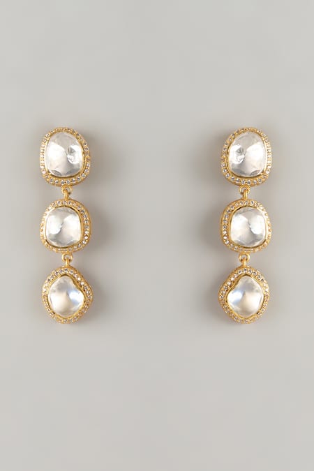 Karisa Designs Trio Moissanite Dangler Earrings 