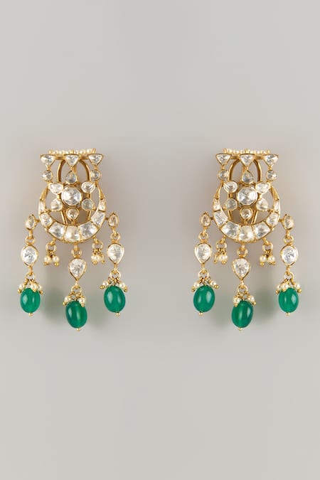 Karisa Designs Phool Moissanite Drop Earrings 