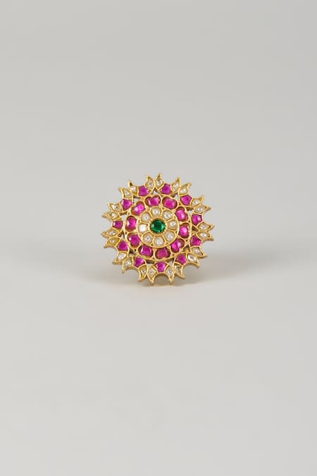 Karisa Designs Dovi Floral Studded Ring 