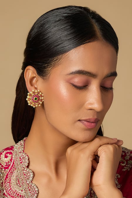 Karisa Designs Ashvi Kundan Stud Earrings 