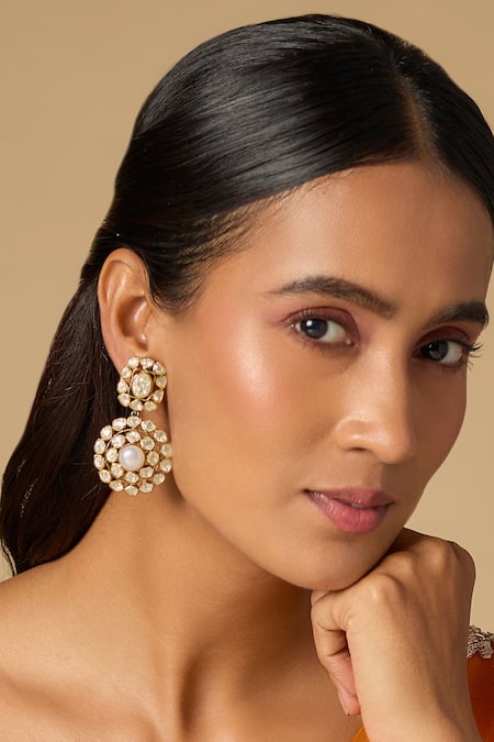 Karisa Designs Jaal Pearl Drop Earrings 