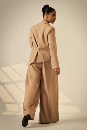 Neetiandmudita Asymmetric Blazer & Pant Set 