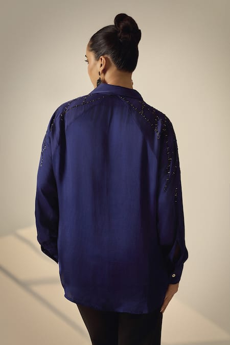 Neetiandmudita Tonal Embellished Shirt 