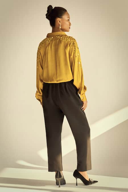 Neetiandmudita Sequin Embellished Bodice Shirt 