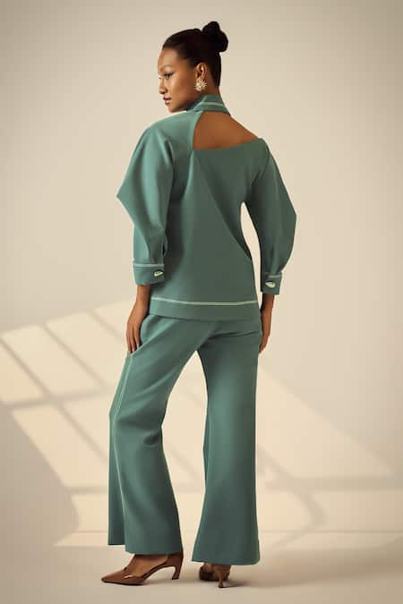 Neetiandmudita Asymmetric Top & Pant Set 