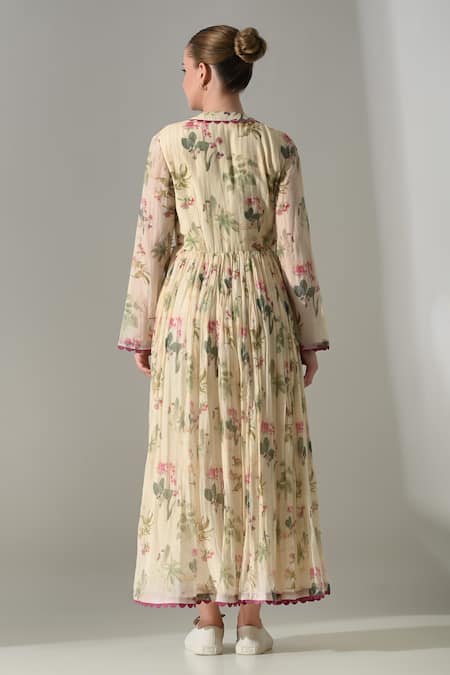 Samant Chauhan Floral Print Wrap Dress 