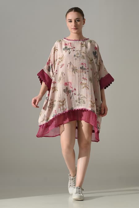 Samant Chauhan Floral Print Layered Kaftan 
