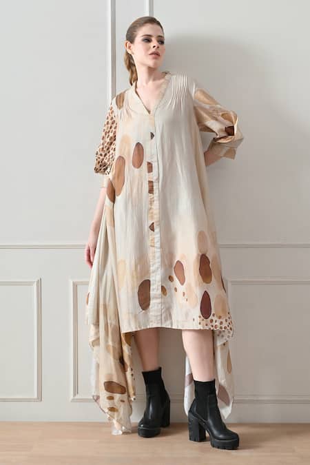 Samant Chauhan Abstract Print Dress 