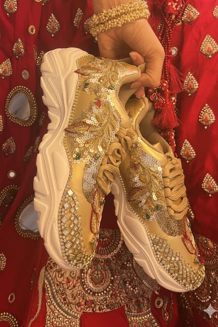 Chal Jooti Ballad of Colours Floral Embellished Sneakers 