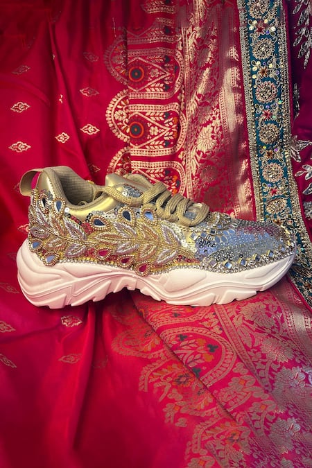 Chal Jooti Swarn Mahal Floral Patchwork Sneakers 